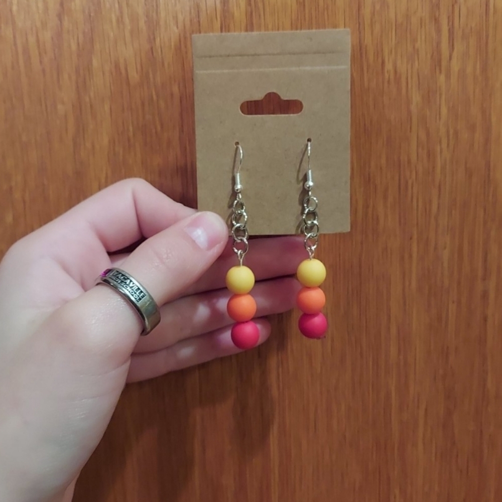 Handmade fire earrings